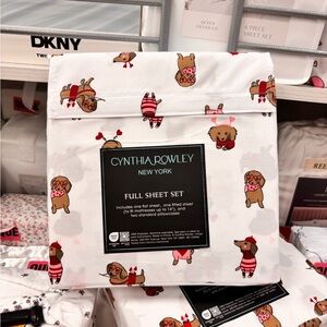 Viral Cynthia Rowley dachshund  Full Sheet Set Valentine’s Day